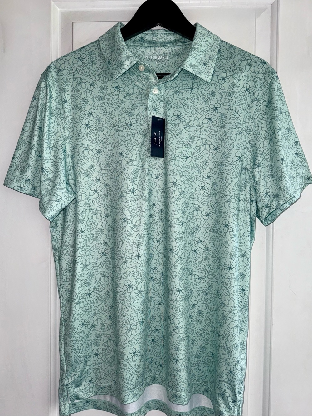 J. Crew NWT Performance Polo in Spearmint Peach Floral